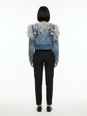 Dolce & Gabbana Blaue Jeansjacke aus Baumwolle
