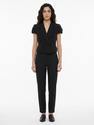 Dolce & Gabbana Schwarzer Blazer aus Elasthan