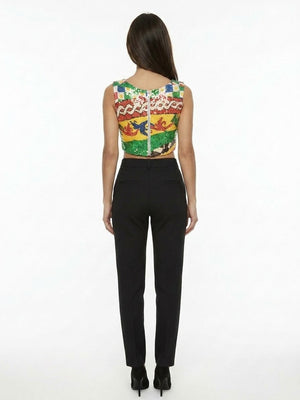 Dolce & Gabbana Ärmelloses T-Shirt aus Polyester in Multicolor