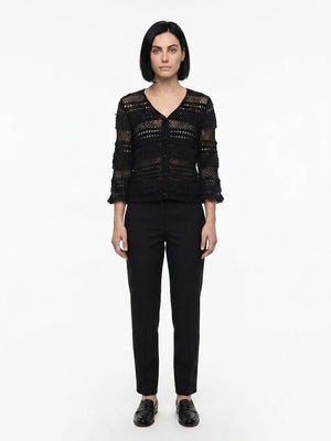 Dolce & Gabbana Schwarzer Baumwollcardigan