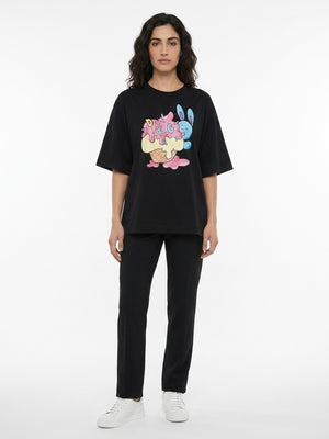 Dolce & Gabbana Schwarzes Baumwoll-T-Shirt