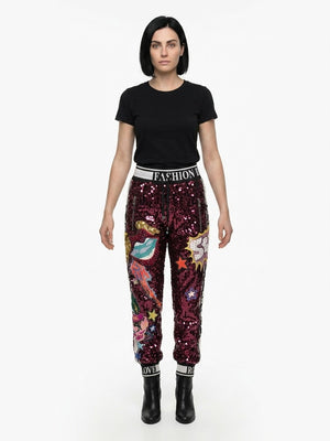 Dolce & Gabbana Pinke Freizeithose aus Polyester