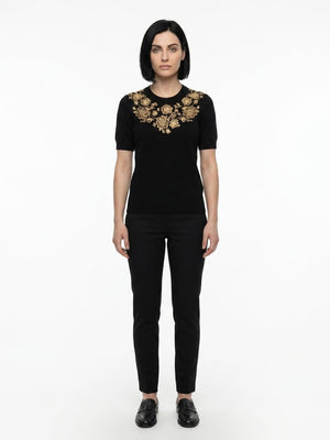 Dolce & Gabbana Schwarzer Kaschmirpullover