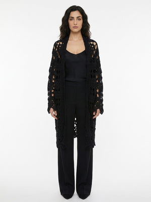 Dolce & Gabbana Schwarzer Cardigan aus Schurwolle