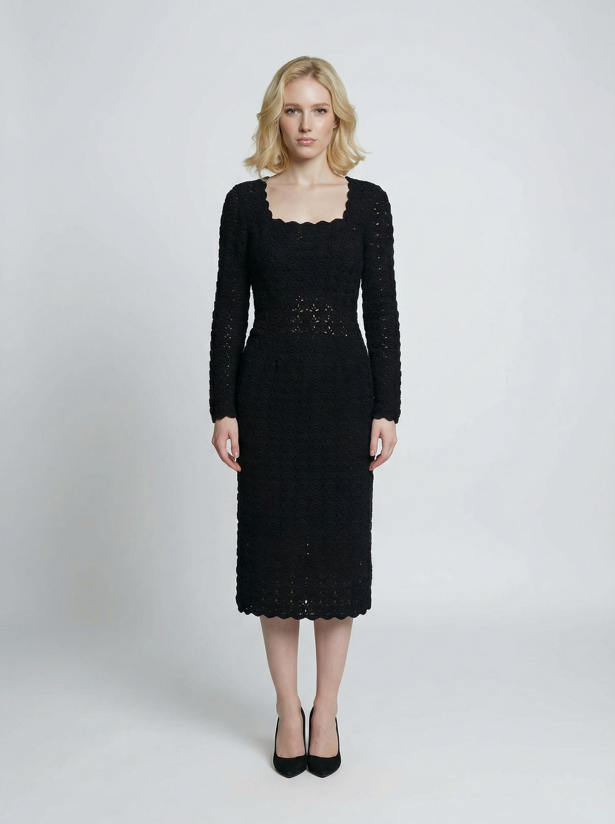 Dolce & Gabbana Schwarzes Kaschmir-Freizeitkleid