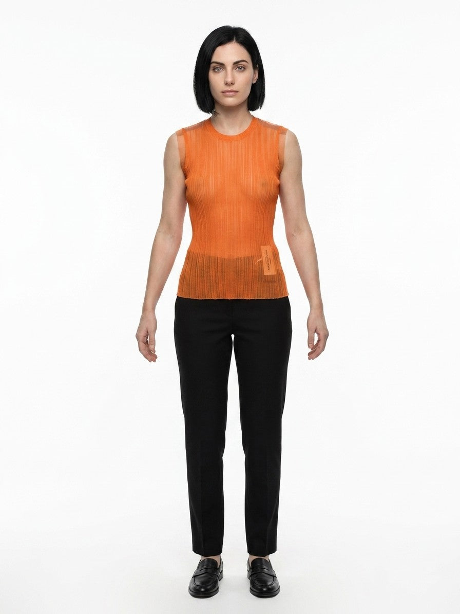 Dolce & Gabbana Orange Polyester Tanktop