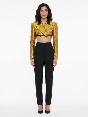 Dolce & Gabbana Mehrfarbige Jacke aus Elasthan, durchgehend