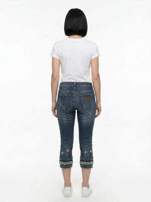 Dolce & Gabbana Blaue Cropped Jeans aus Baumwolle