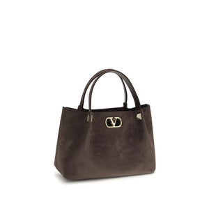 Valentino Garavani Braune Kalbsleder Bos Taurus Schultertasche