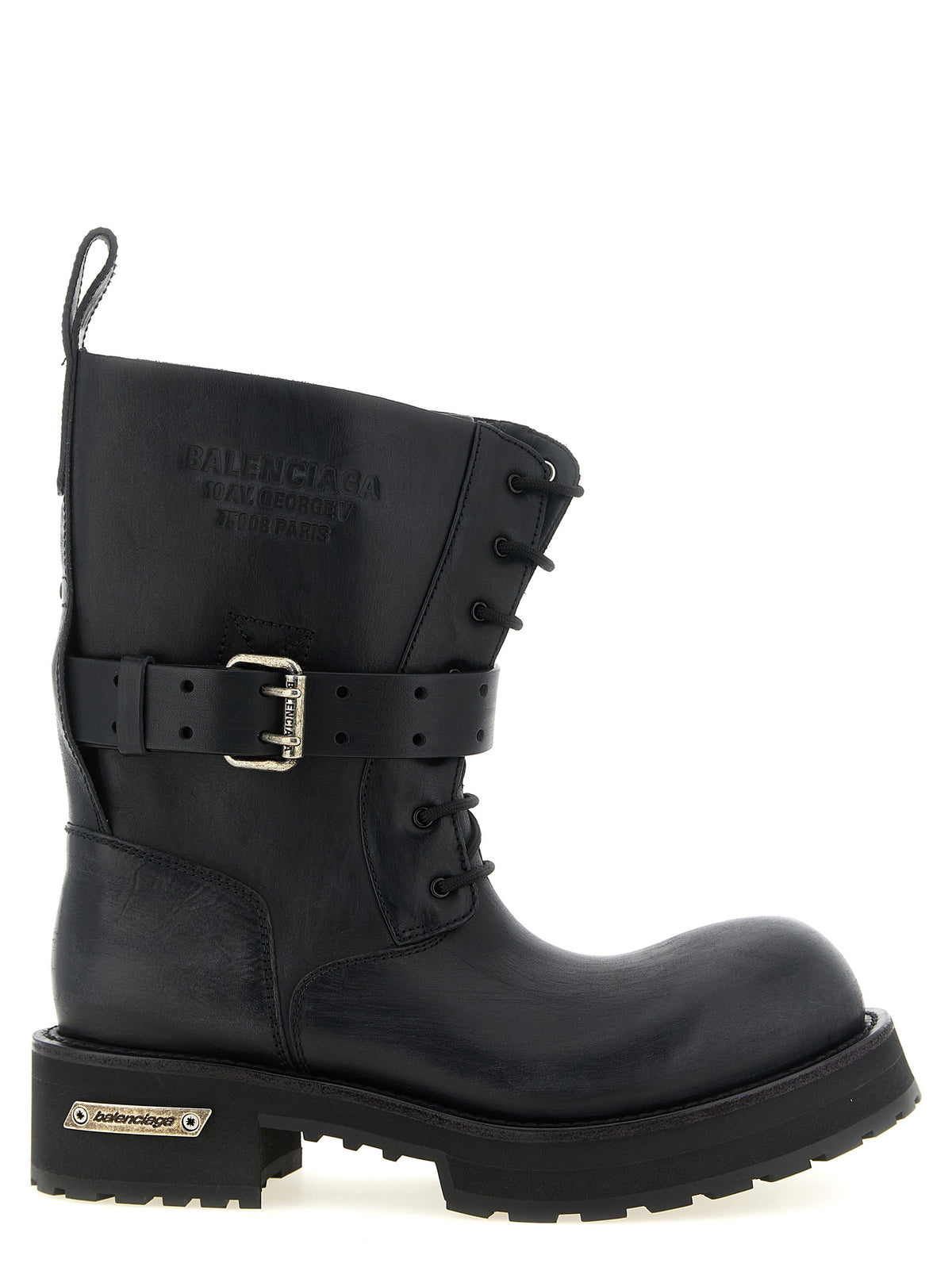 Balenciaga Schwarze Stiefeletten aus Kalbsleder