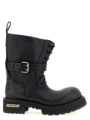 Balenciaga Schwarze Stiefeletten aus Kalbsleder
