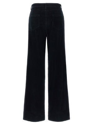 Max Mara Blaue Baumwoll-Freizeithose