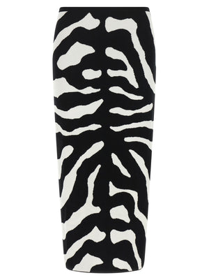 Moschino Zweifarbiger Midirock aus Viskose