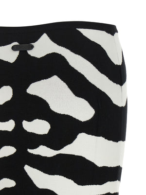 Moschino Zweifarbiger Midirock aus Viskose