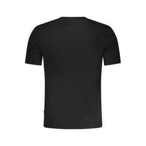 Guess Jeans Schwarzes Baumwoll-T-Shirt für Herren