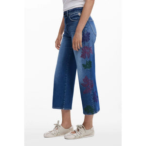 Desigual Blaue Baumwolljeans mit geradem Bein