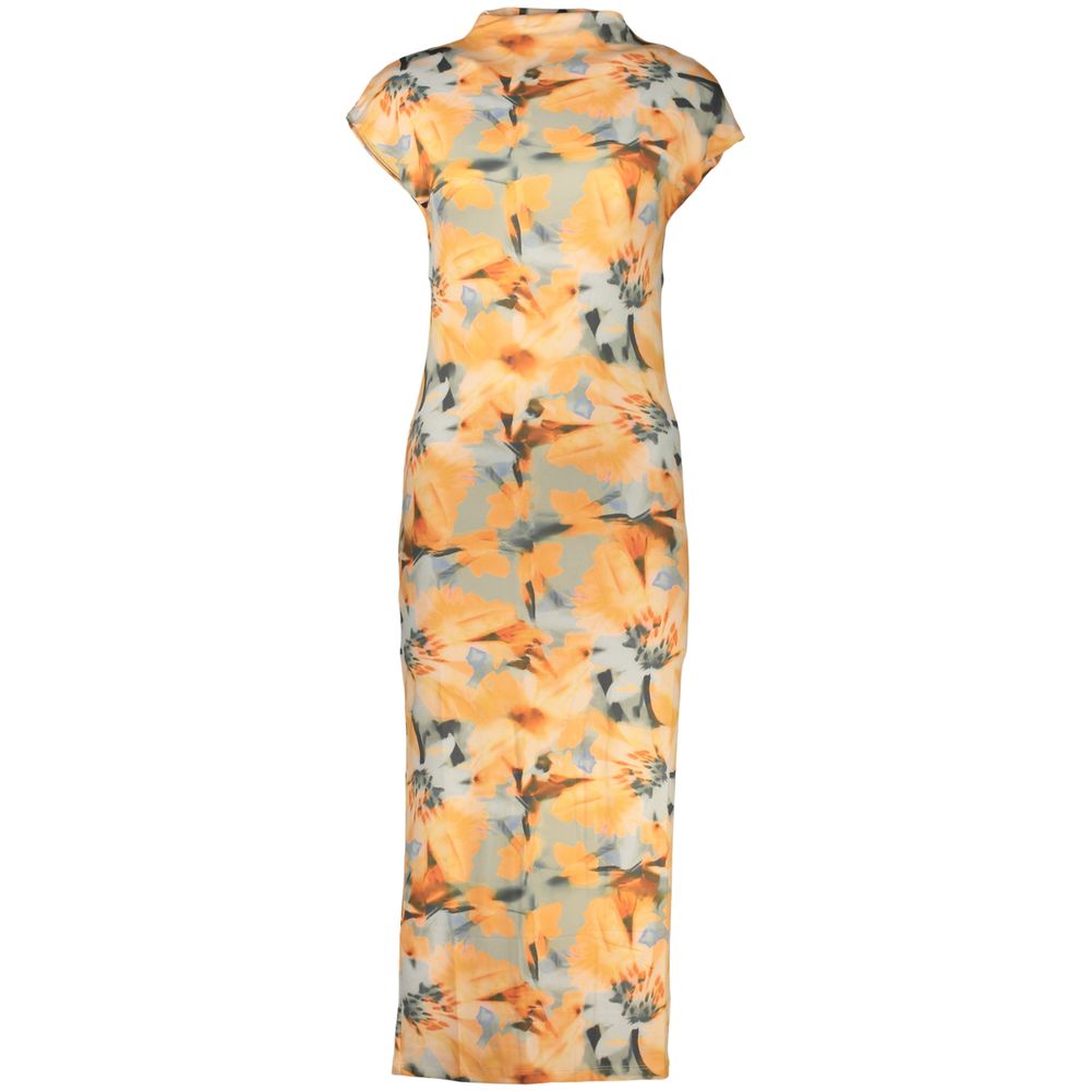 Desigual Orange Elastan Freizeitkleid