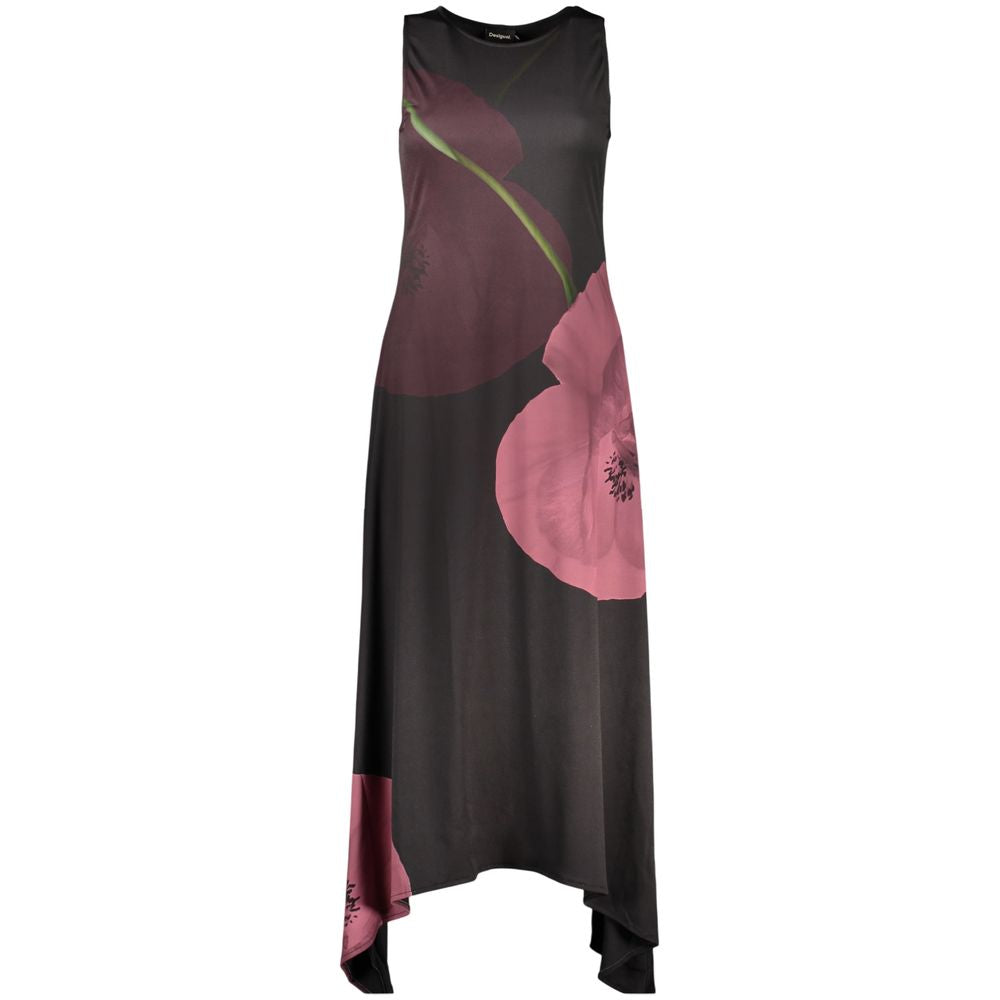 Desigual Schwarzes Freizeitkleid aus Polyester