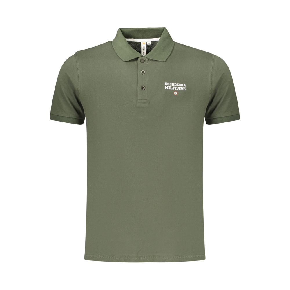 Accademia Militare Grünes Polohemd aus Baumwolle