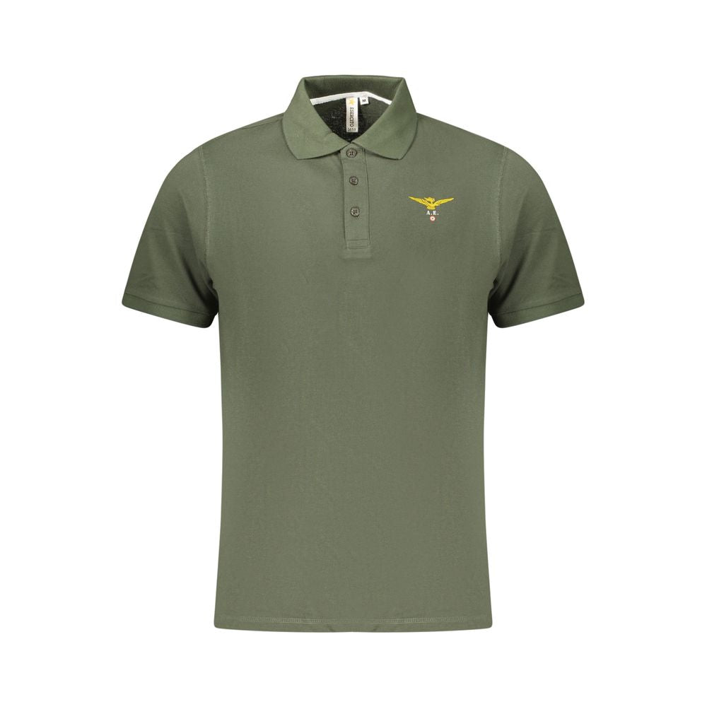Accademia Militare Grünes Polohemd aus Baumwolle