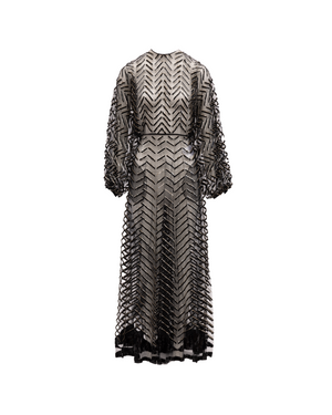 Valentino Garavani Schwarzes Abendkleid mit Stickerei