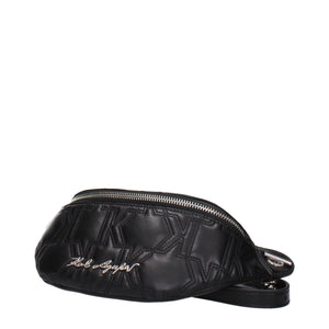 Karl Lagerfeld Schwarzer Lederrucksack