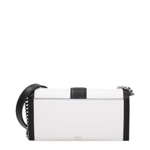 Karl Lagerfeld Weiße Leder-Clutch