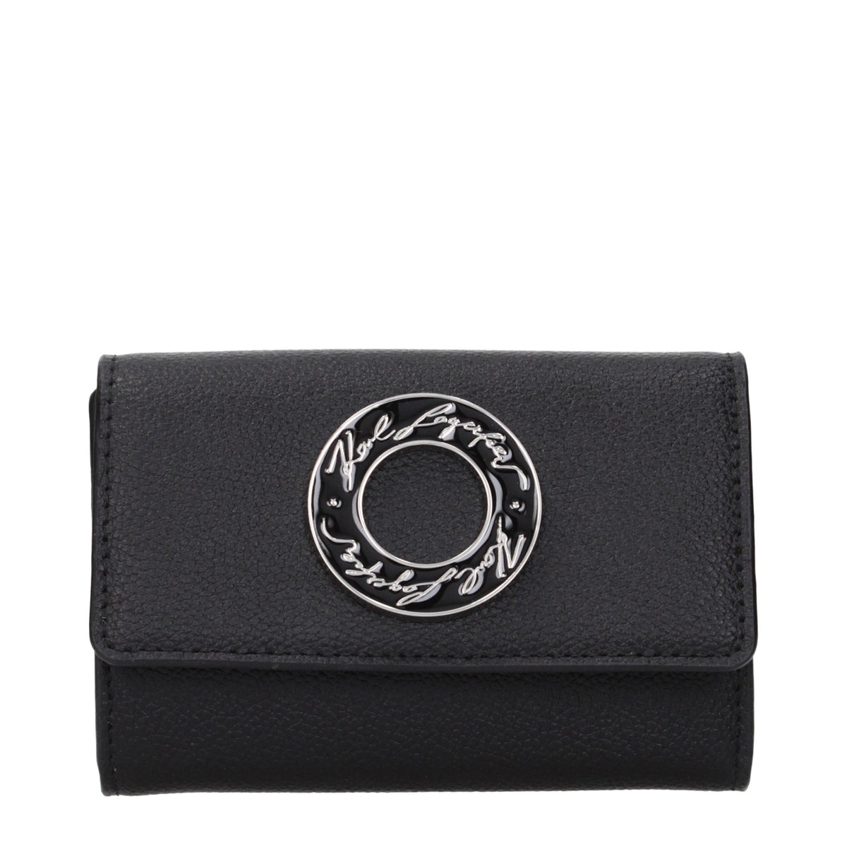 Karl Lagerfeld Schwarzes Portemonnaie aus Polyester