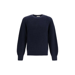 Piacenza Cashmere Blauer Wollpullover Oves Aries