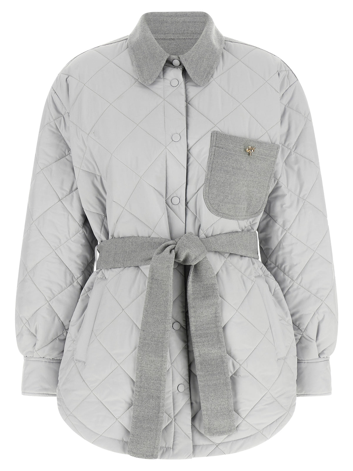 Fabiana Filippi Graue Shell-Jacke aus Polyester