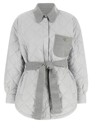 Fabiana Filippi Graue Shell-Jacke aus Polyester