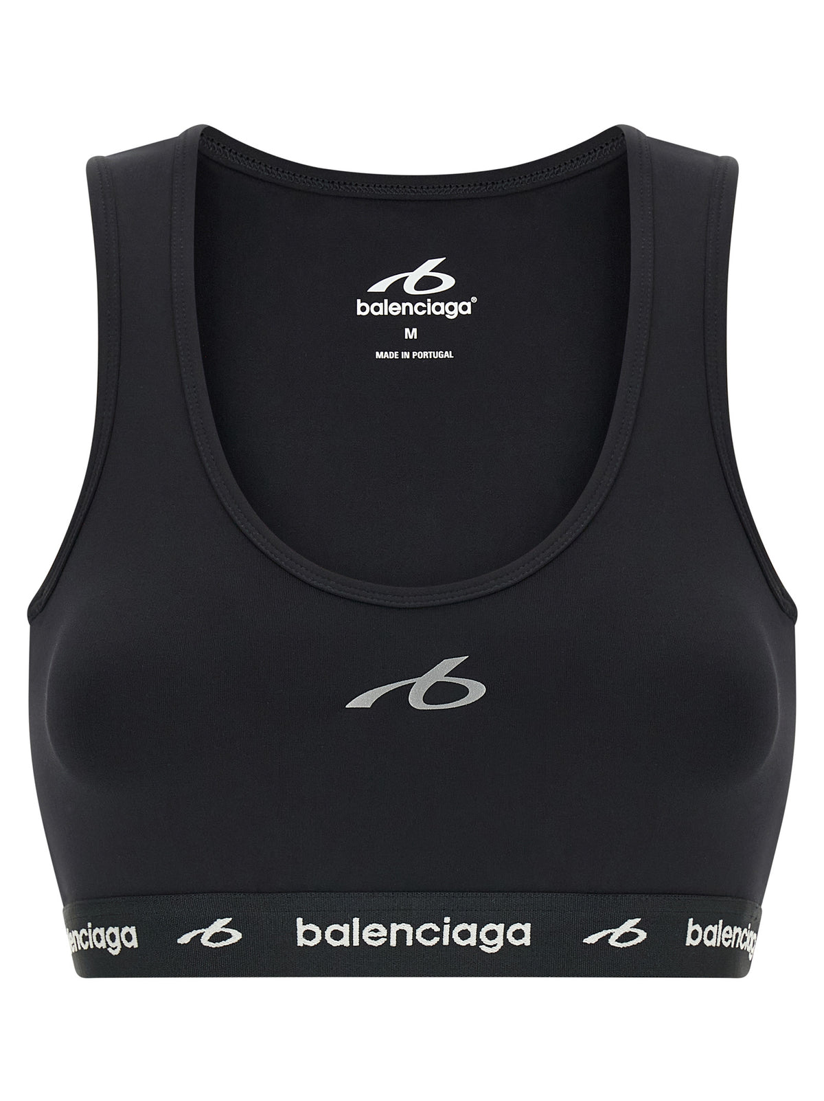 Balenciaga Schwarzer Sport-BH aus Polyamid