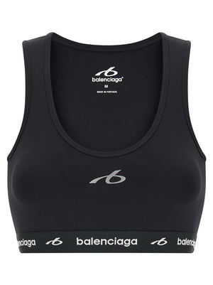 Balenciaga Schwarzer Sport-BH aus Polyamid