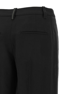 Brunello Cucinelli Schwarze Hose aus reiner Schurwolle