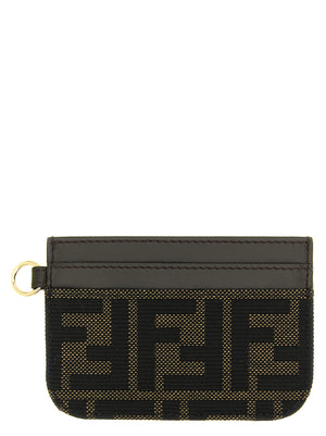 Fendi Brauner Kartenhalter aus Polyester