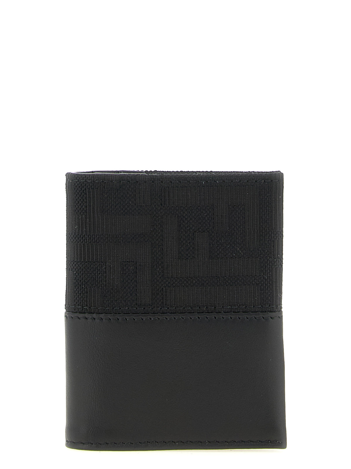 Fendi Kartenetui aus schwarzem Polyester