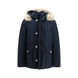 Woolrich Blauer Baumwollparka