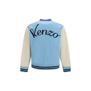 Kenzo Blauer Woll-Oversize-Bomber