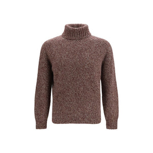 Brunello Cucinelli Bordeaux Wollpullover Aries Rollkragenpullover