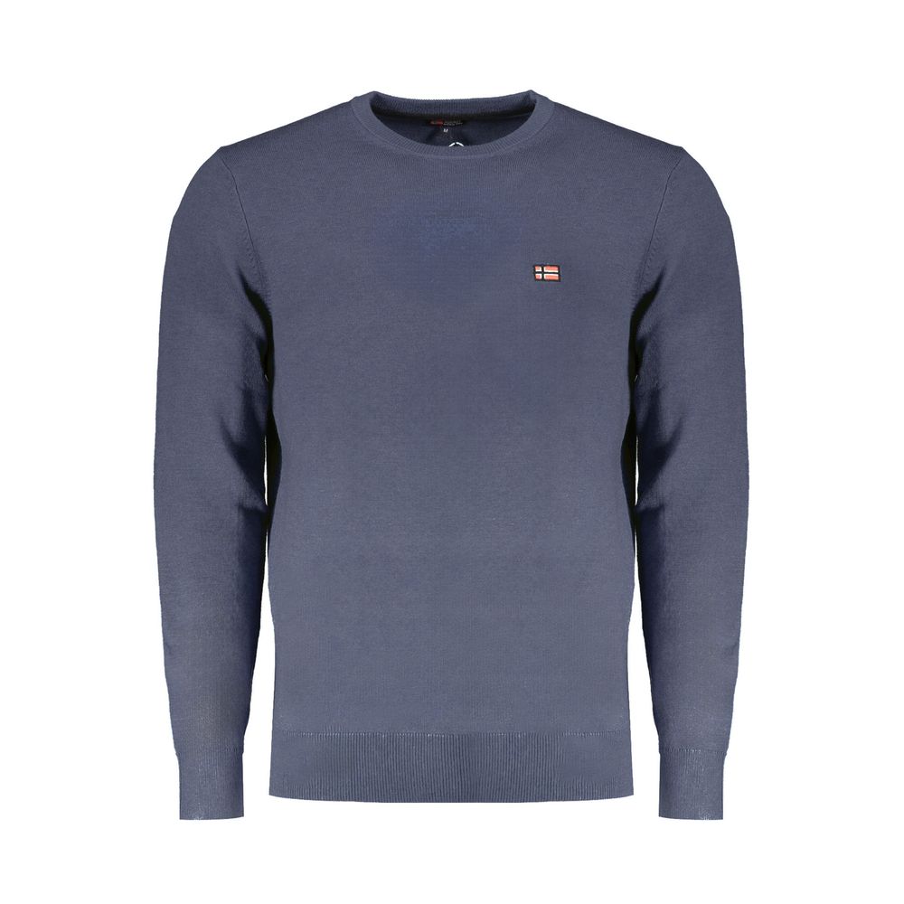 Norway 1963 Blauer Herrenpullover aus Wolle