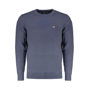 Norway 1963 Blauer Herrenpullover aus Wolle