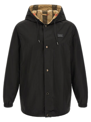 Burberry Schwarzer Polyester-Mantel