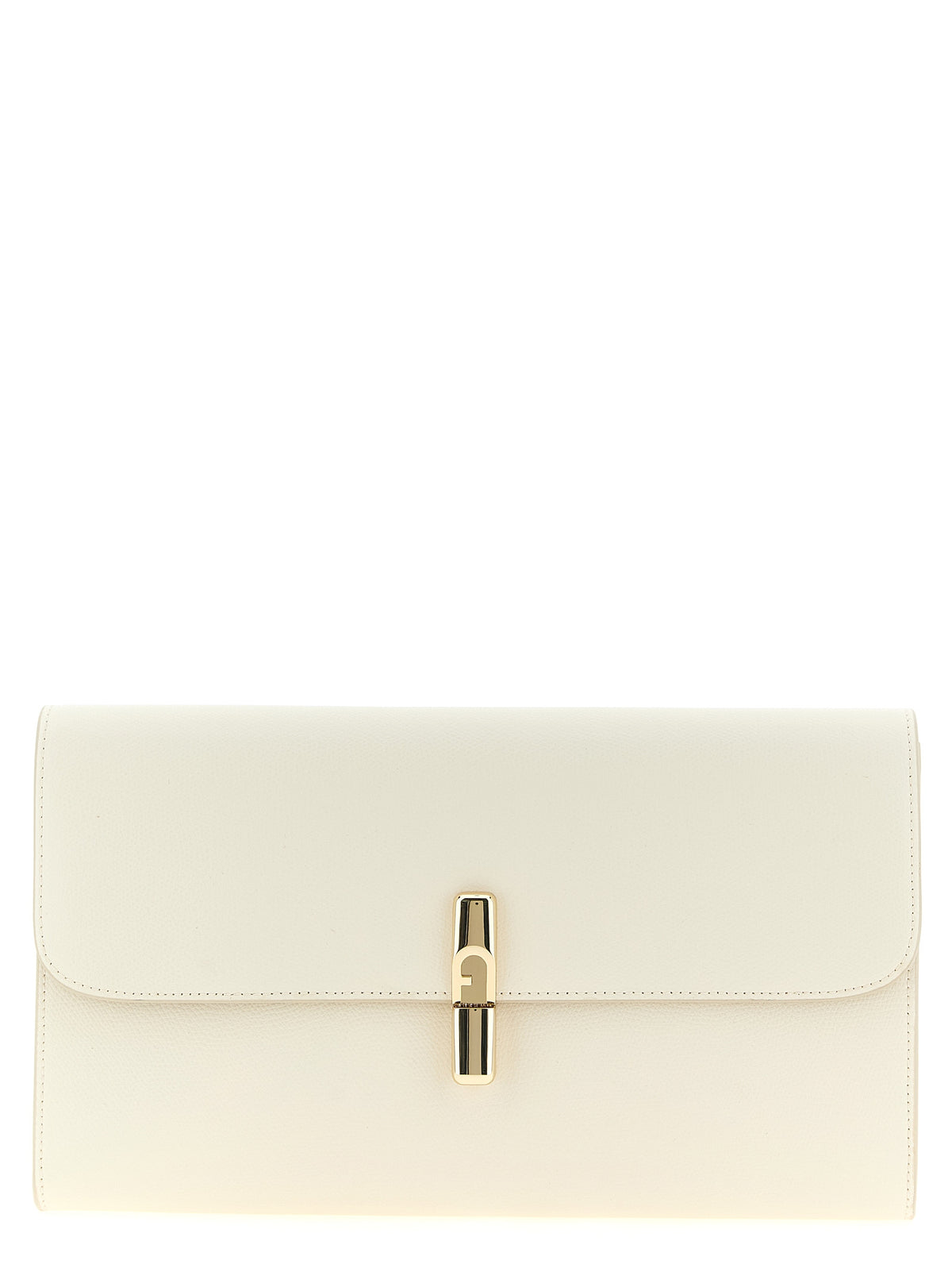 Furla Weiße Clutch aus Kalbsleder