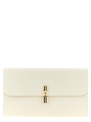 Furla Weiße Clutch aus Kalbsleder