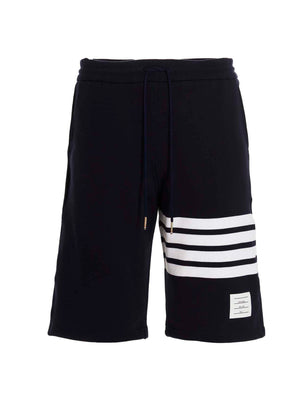 Thom Browne Blaue Baumwoll-Bermudashorts