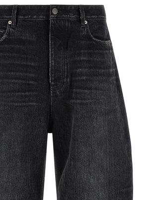 Balenciaga Schwarze Cropped Jeans aus Baumwolle
