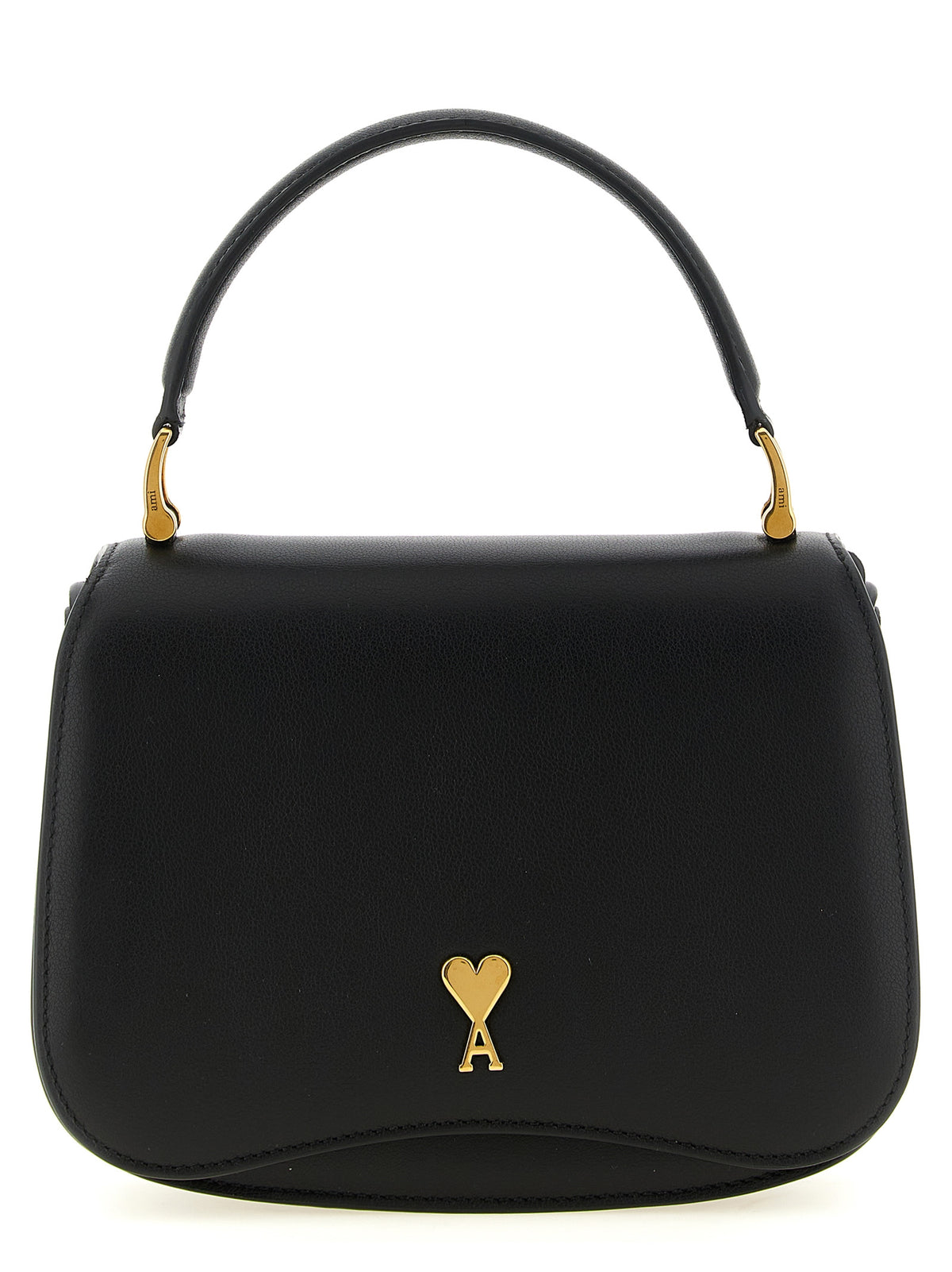 Ami Paris Schwarze Kalbsleder-Handtasche