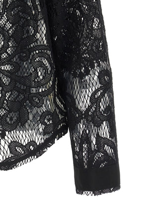 NUDE Schwarze Baumwollbluse