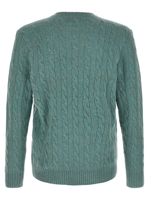 Polo Ralph Lauren Zweifarbige Wollstrickjacke