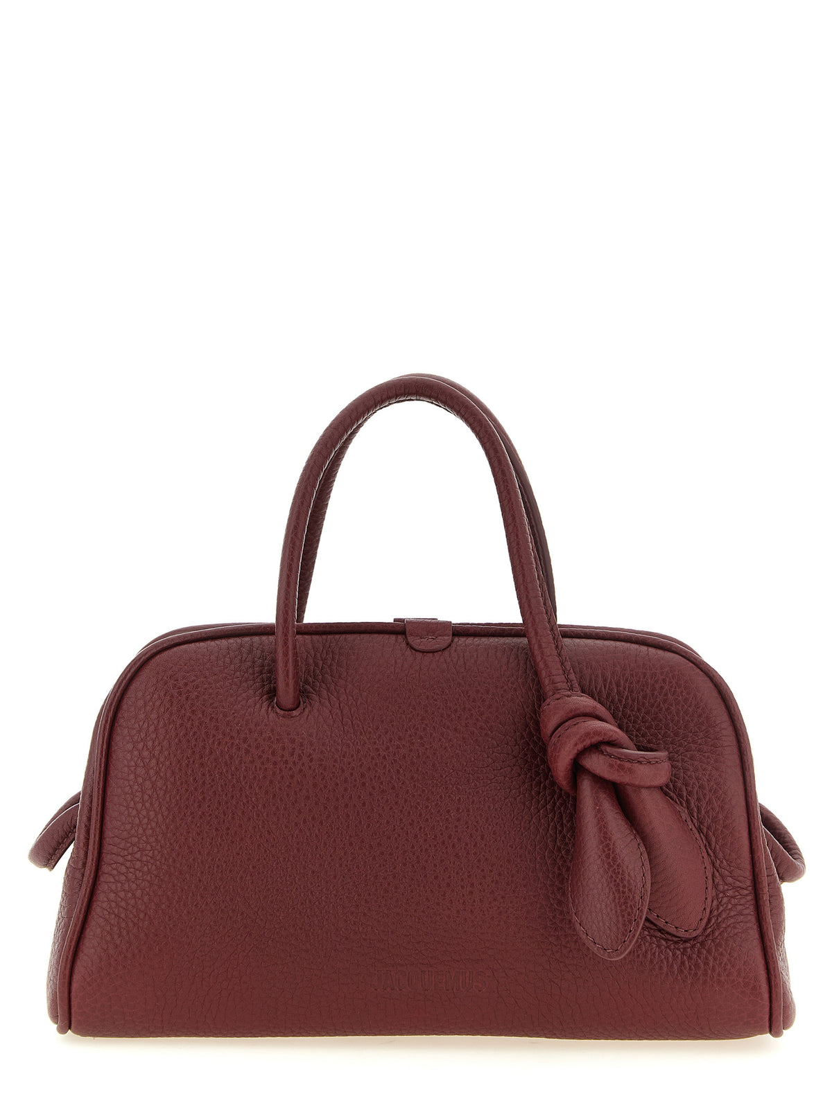 Jacquemus Handtasche aus bordeauxrotem Kalbsleder